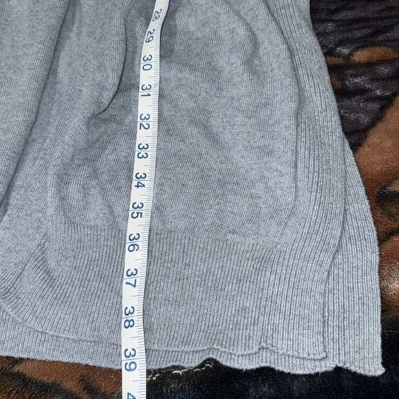 Gray Long Open Front Cardigan With Pockets Womens Size L - Picture 8 of 8